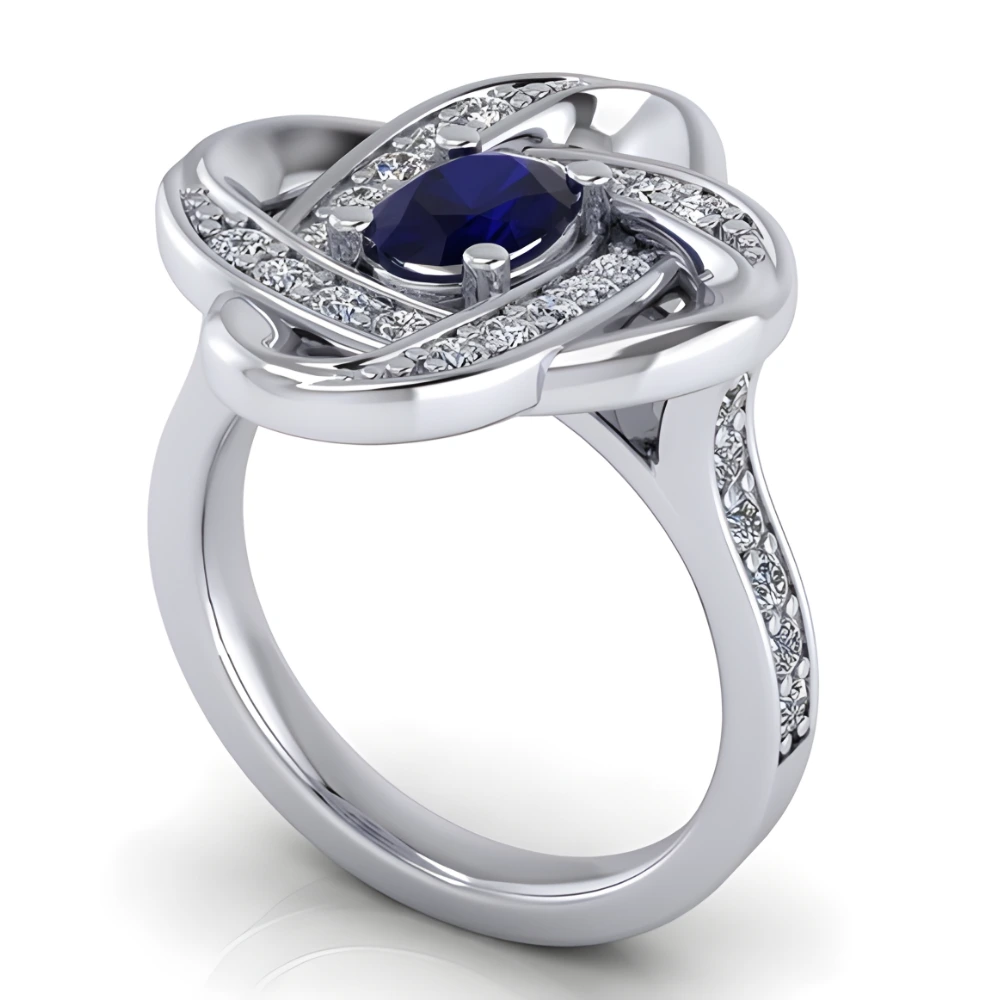 Sapphire-Infinity-Ring